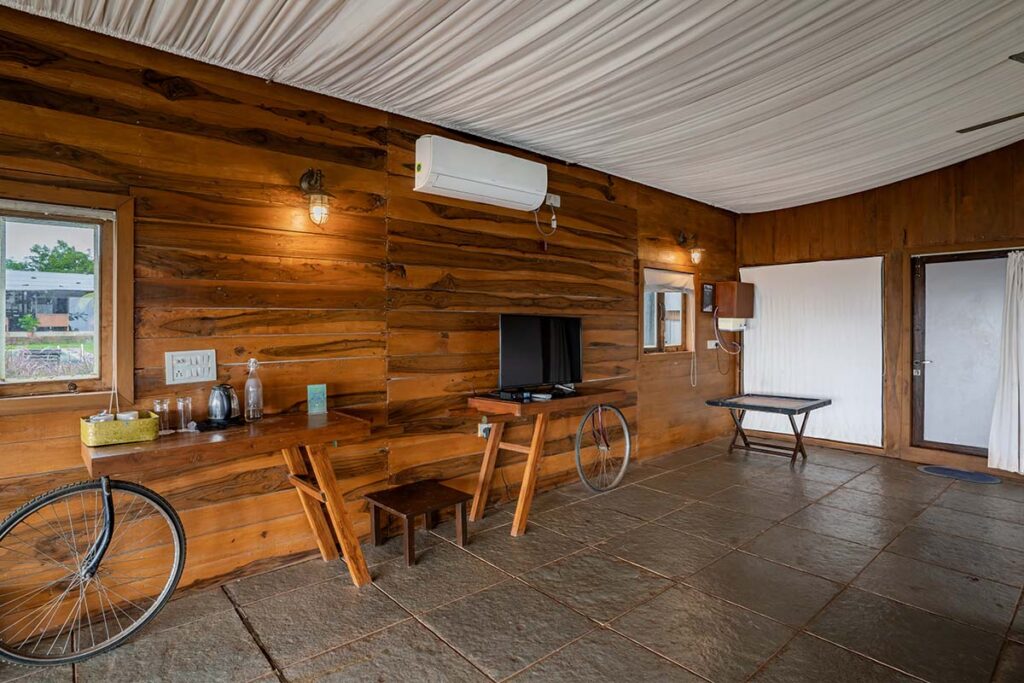 wooden villa antiques poolside infinity pool hill view